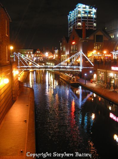 The canalside of the ICC in Birmingham