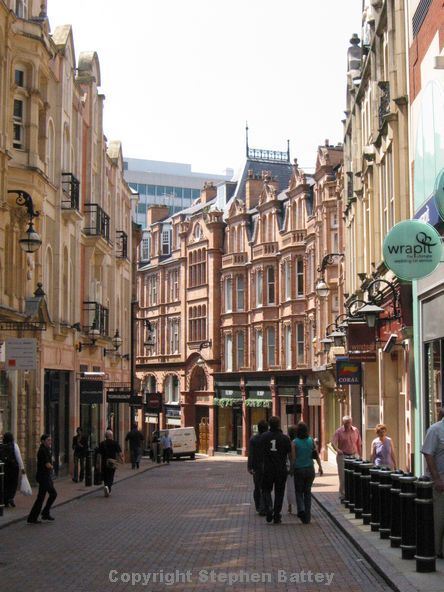 Victorian buildings on a narrow street