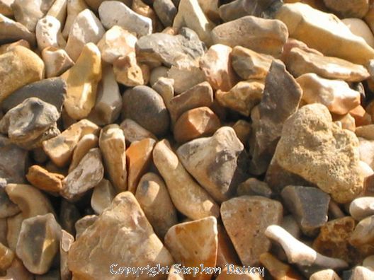 A collage of pebbles