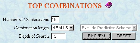 The Search Combinations form