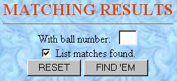 The Matching Results Input Form